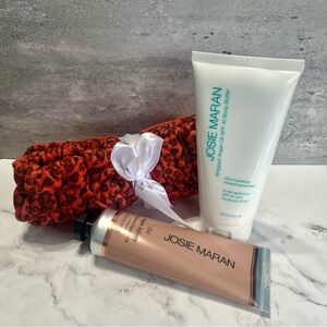 Josie Maran Skincare Set with Orange Towel